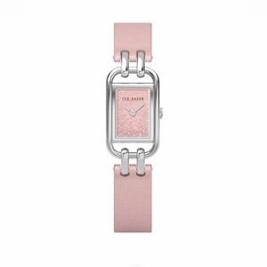Ted Baker Pink Glitter Dial & Pale Pink Leather Strap Women's Watch